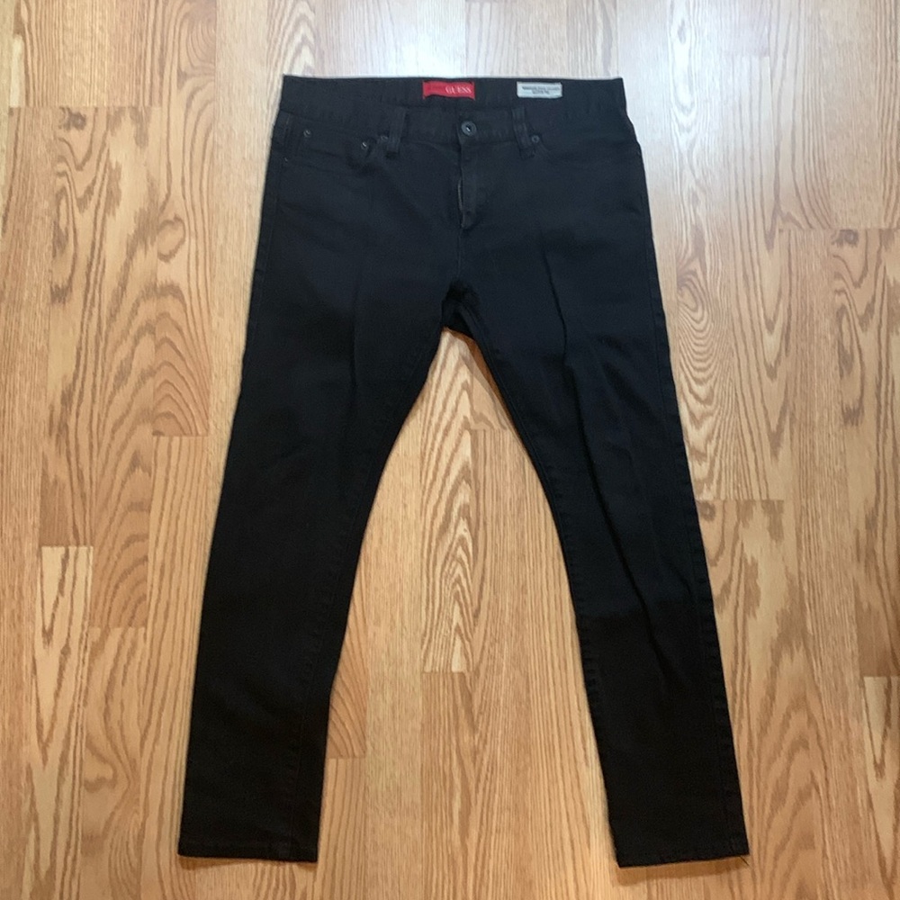 Guess Men’s 33x30 Medium Rise Skinny Black Jeans